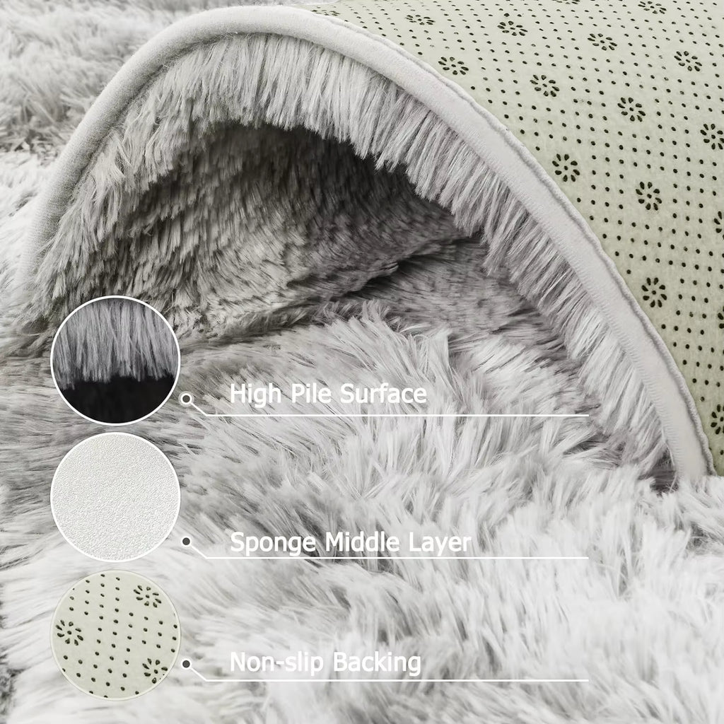 Living Room Area Carpet, Bedroom Children'S Room Soft and Fluffy Cushion, Non-Slip Plush Floor Mat, Home Decoration