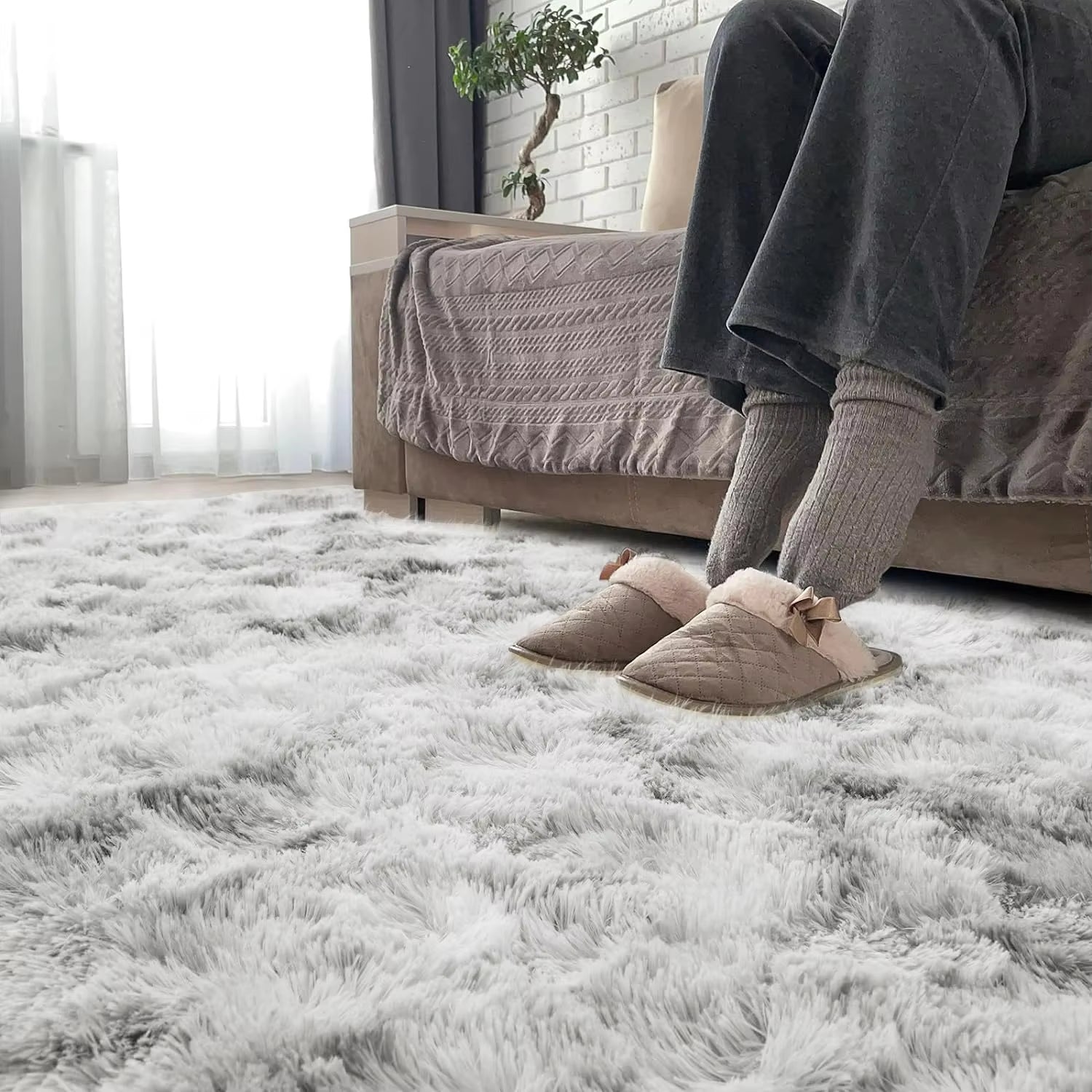 Living Room Area Carpet, Bedroom Children'S Room Soft and Fluffy Cushion, Non-Slip Plush Floor Mat, Home Decoration